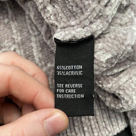 Cliche Chenille Sweater Cropped Size XS Cable Women's Pullover High Low Soft - Picture 6 of 7